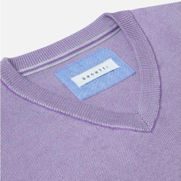 Benetti Cotton V-Neck Sweater Size XL NWT - Picture 13 of 14